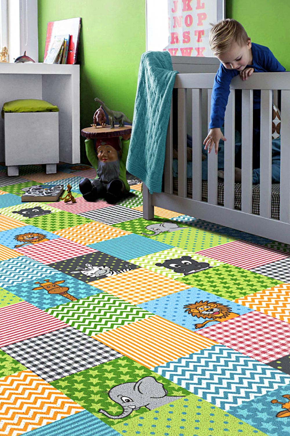 Dětský metrážový koberec Animals 845 - Zbytek 101x400 cm