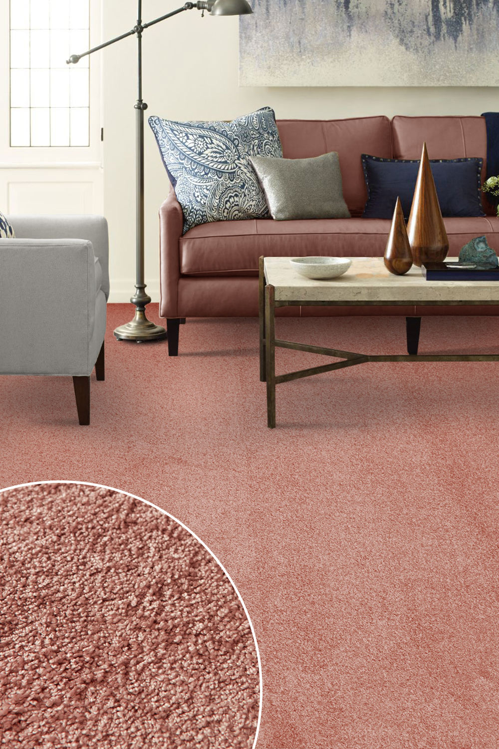 Metrážový koberec PONZA 27583 lososová 400 cm