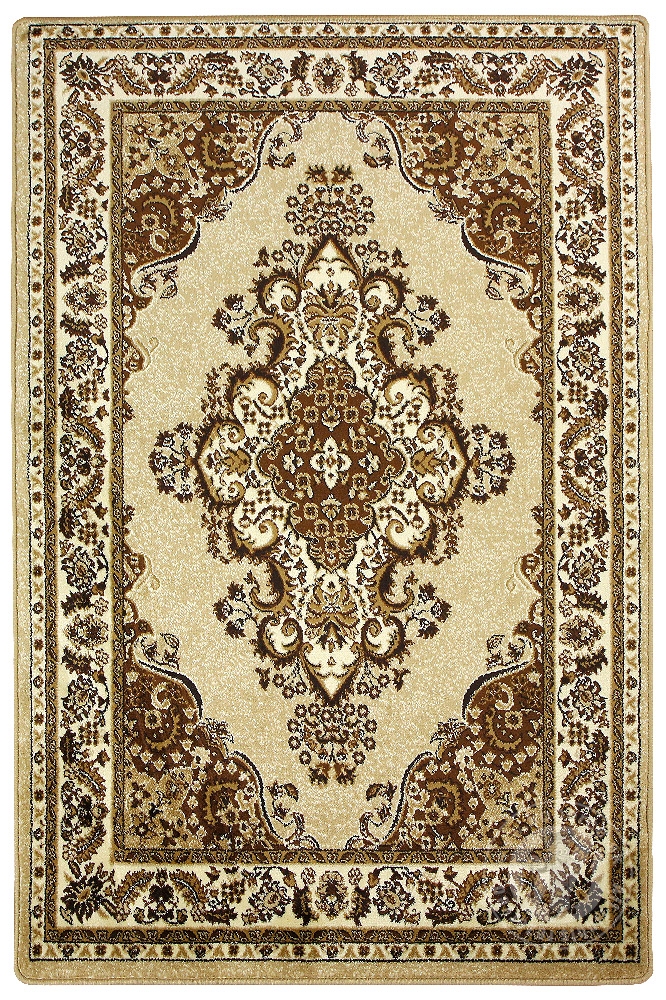 Kusový koberec Medailon 6985A Beige Ø 150 cm