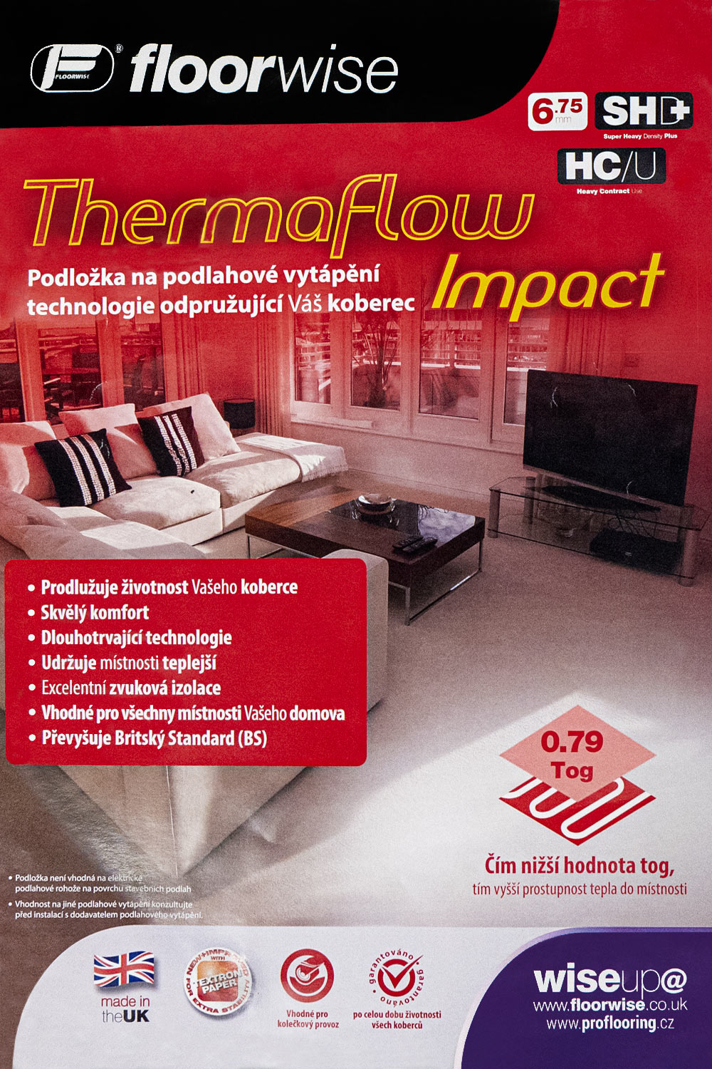Podložka pod koberec Floorwise THERMAFLOW IMPACT