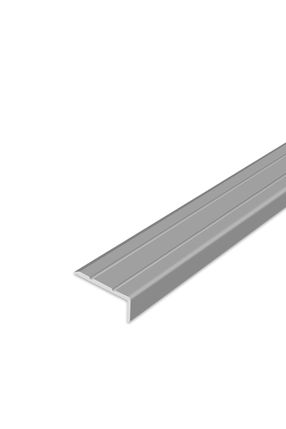 Schodová hrana samolepící - Stříbrná 24,5x10 mm 0,9 m