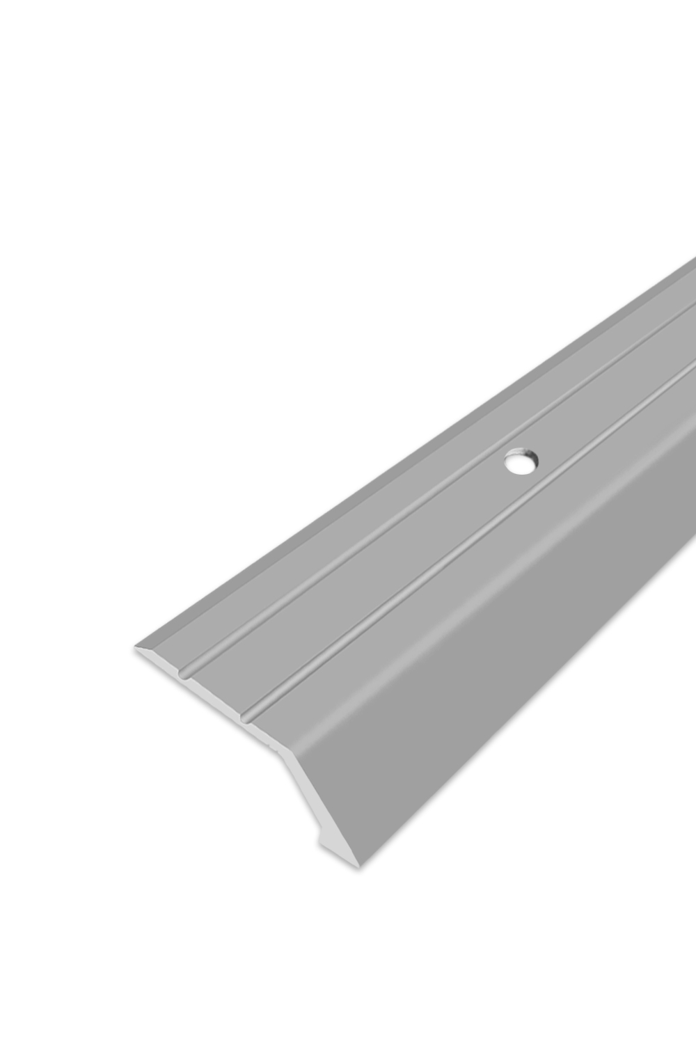 Ukončovací profil vrtaný - Stříbrný 38x10 mm