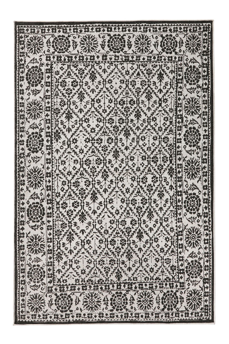 Kusový koberec Northrugs Twin 103113 Black Cream 120x170 cm