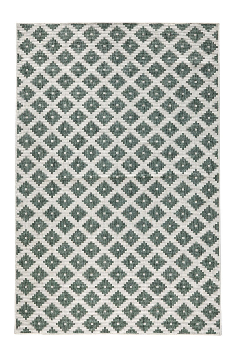 Kusový koberec Northrugs Twin 103125 Green Cream 80x150 cm