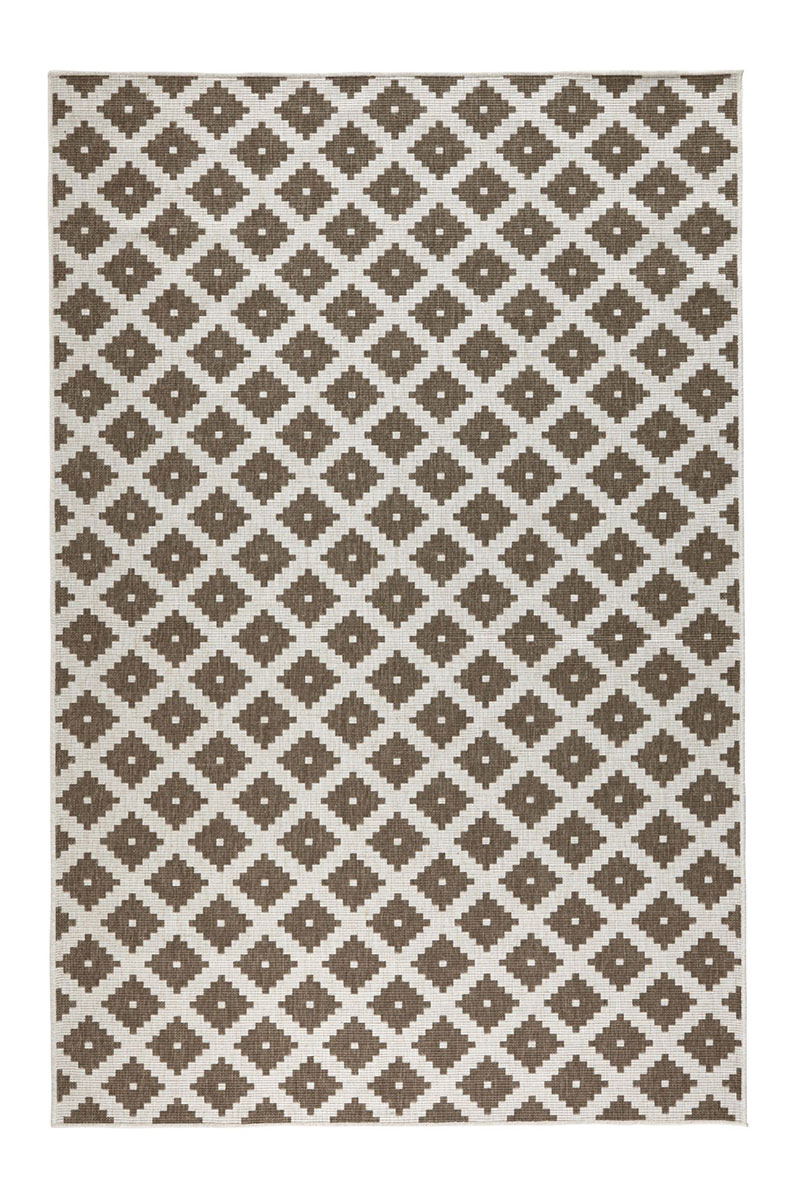 Kusový koberec Northrugs Twin 103127 Brown Cream 80x150 cm