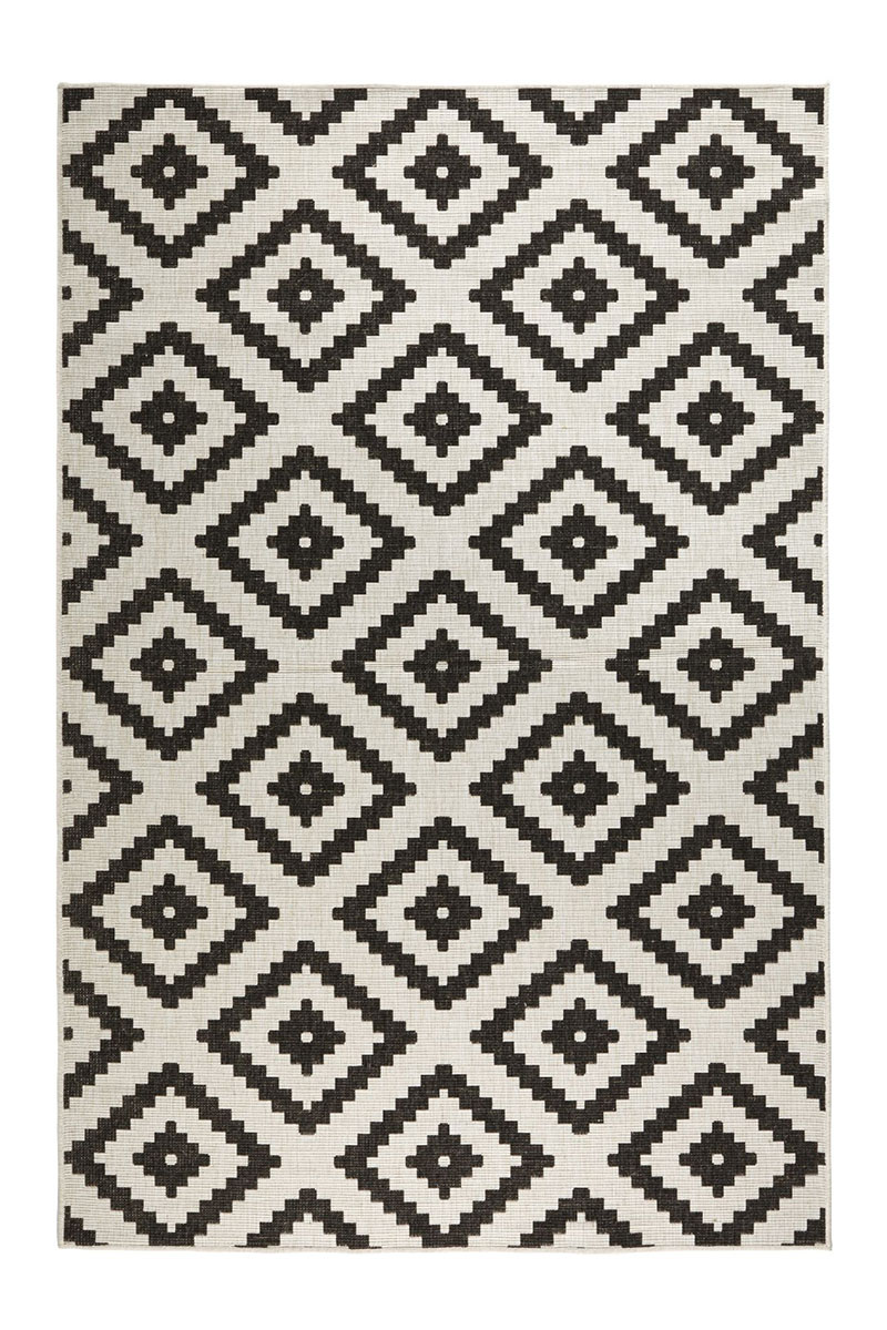 Kusový koberec Northrugs Twin 103129 Black Cream 80x150 cm
