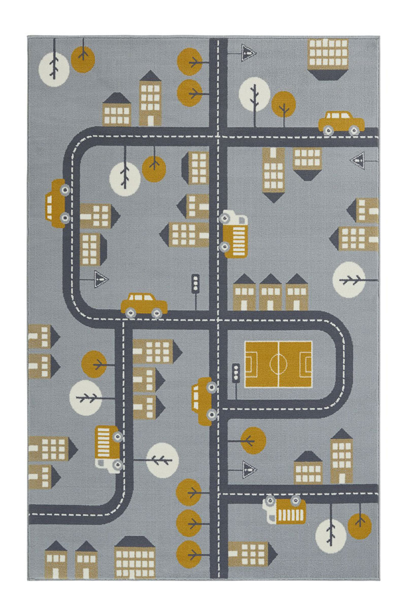 Dětský kusový koberec Hanse Home Adventures 104535 Grey Mustard
