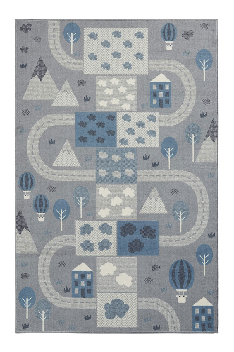 Dětský kusový koberec Hanse Home Adventures 105536 Mouse Blue 120x170 cm