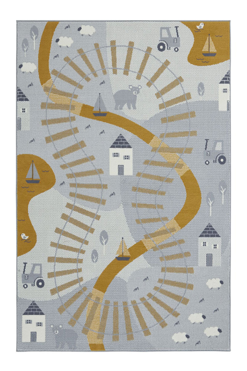 Dětský kusový koberec Hanse Home Adventures 105539 Mouse Mustard 120x170 cm