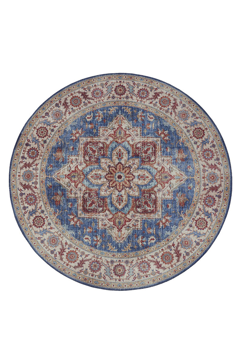 Kusový koberec Nouristan Asmar 104001 Jeans blue kruh