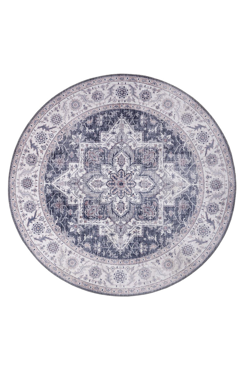 Kusový koberec Nouristan Asmar 104003 Mauve pink kruh Ø 160 cm