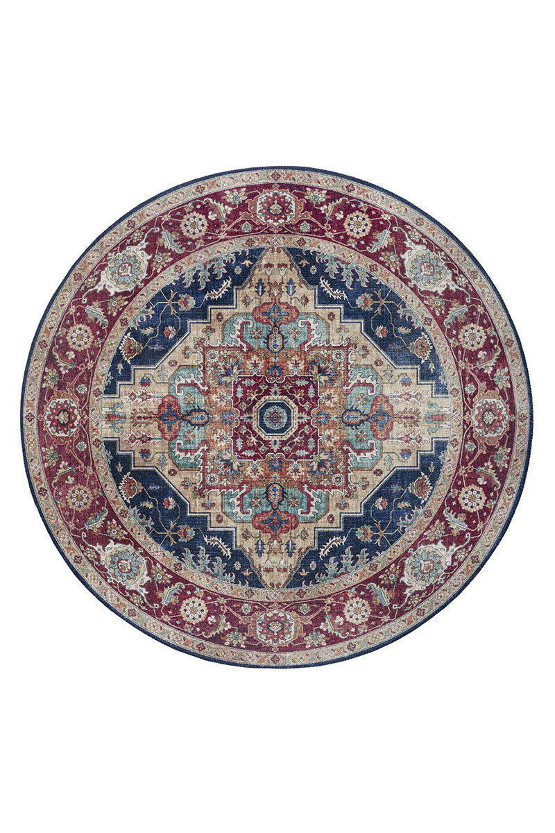 Kusový koberec Nouristan Asmar 104002 Cyan blue kruh