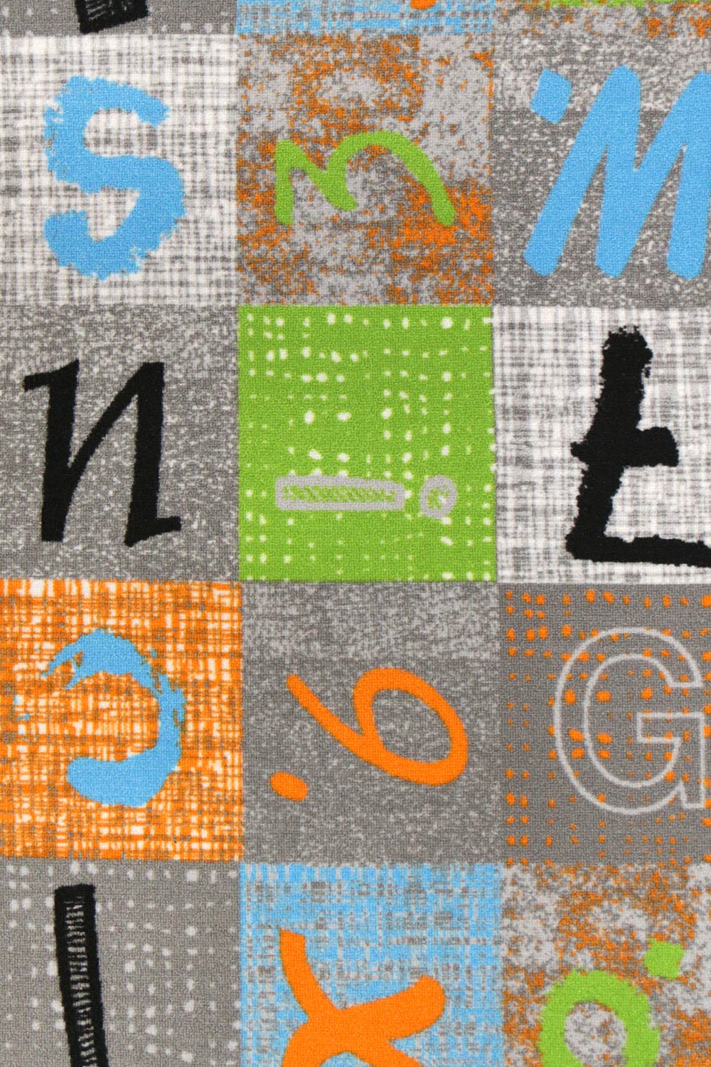 Dětský metrážový koberec Alphabet 212 - Zbytek 82x400 cm