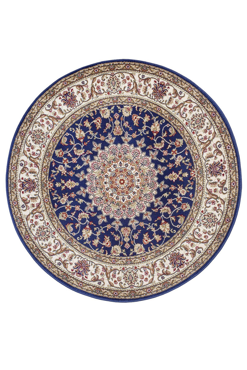 Kusový koberec Nouristan Herat 105279 Zuhr Blue Cream kruh Ø 160 cm