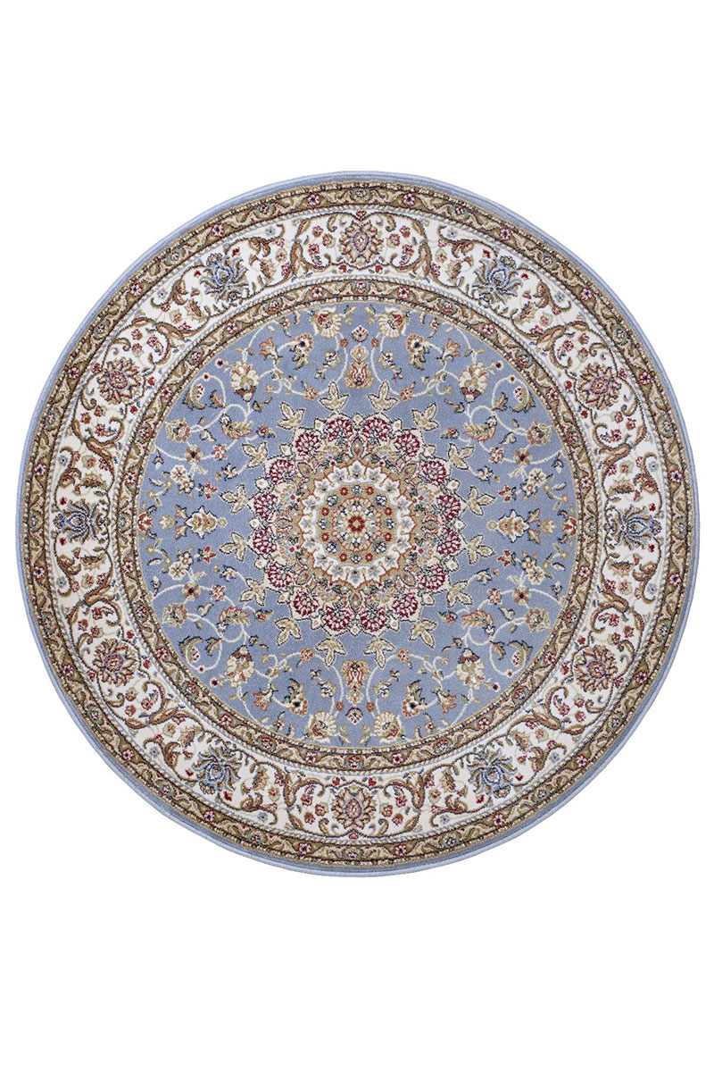 Kusový koberec Nouristan Herat 105282 Zuhr Blue Cream kruh Ø 160 cm