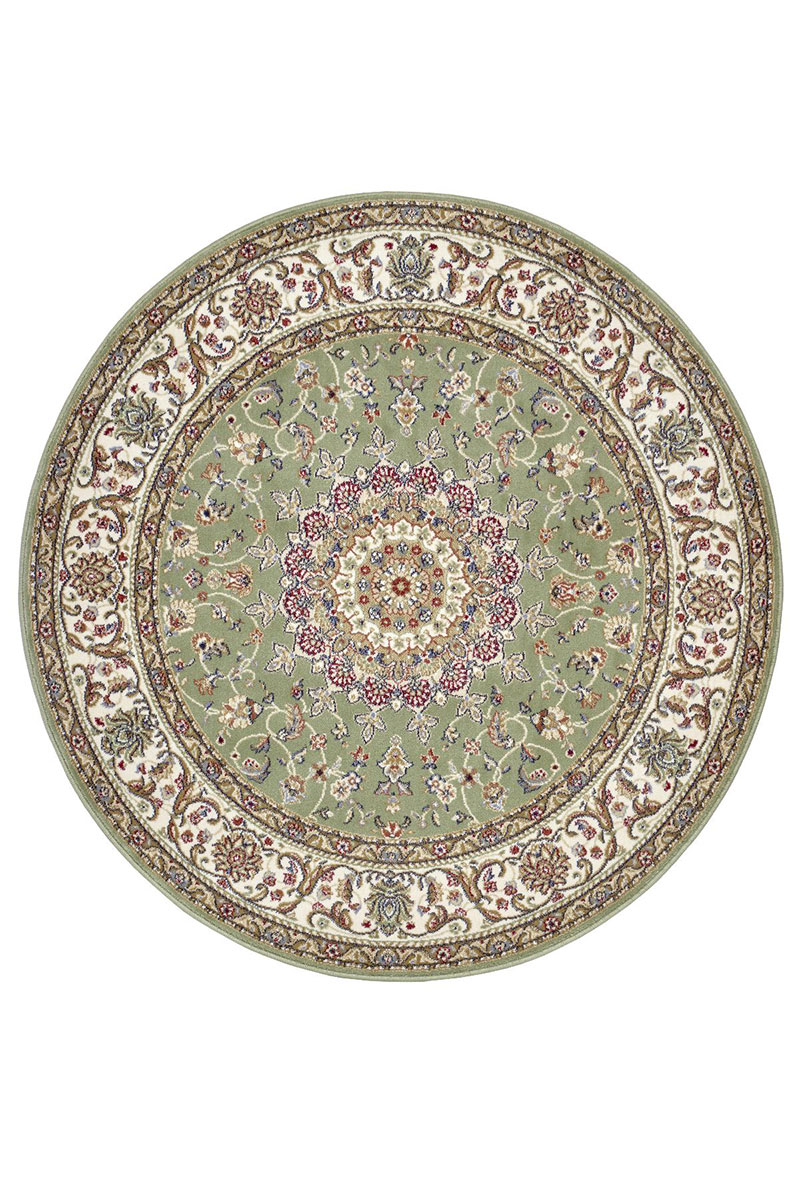 Kusový koberec Nouristan Herat 105283 Zuhr Sage green kruh Ø 160 cm