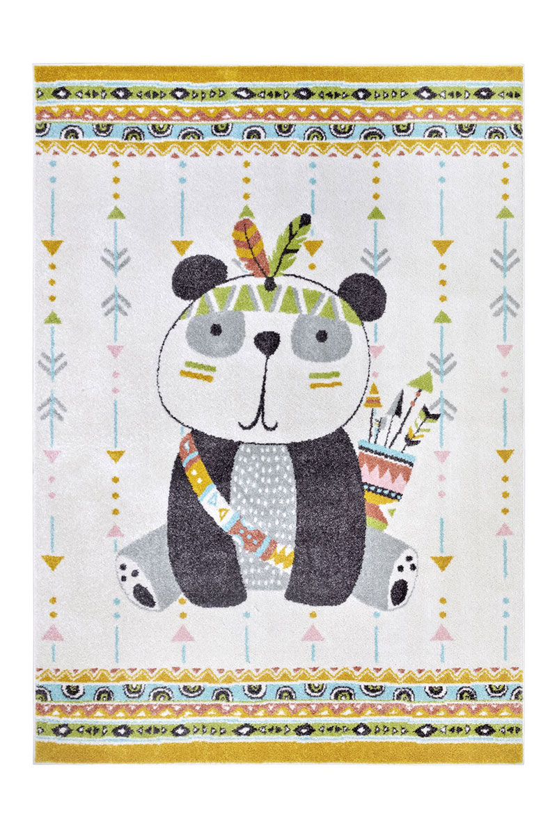 Dětský kusový koberec Hanse Home Adventures 105959 Panda Cream 120x170 cm