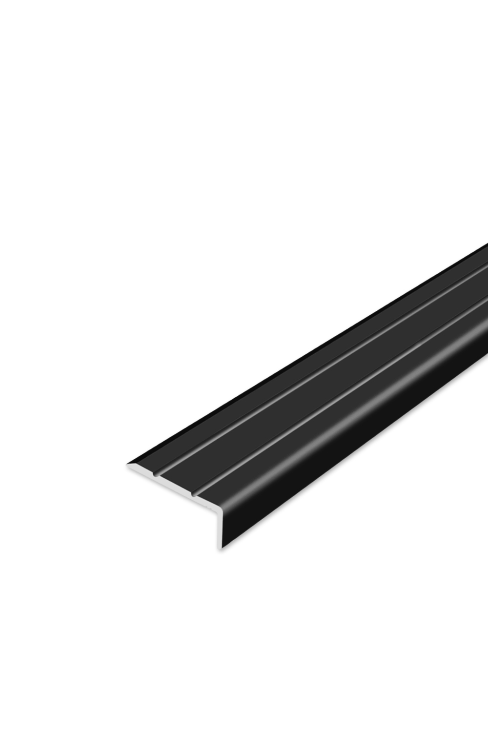 Levně Schodová hrana samolepící - Černá Matná 24,5x10 mm 2,7 m