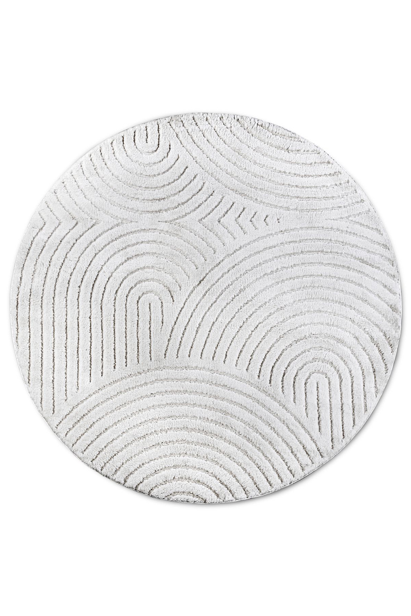 Levně Kruhový kusový koberec Elle Decoration New York 106203 White Ø 160 cm