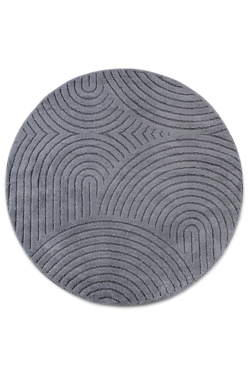 Levně Kruhový kusový koberec Elle Decoration New York 106206 Anthracite Ø 160 cm