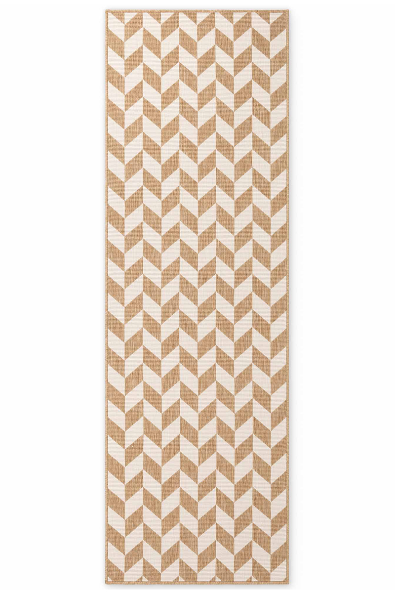 Levně Kusový běhoun Ted Baker Haringey 106379 Jute White 80x200 cm