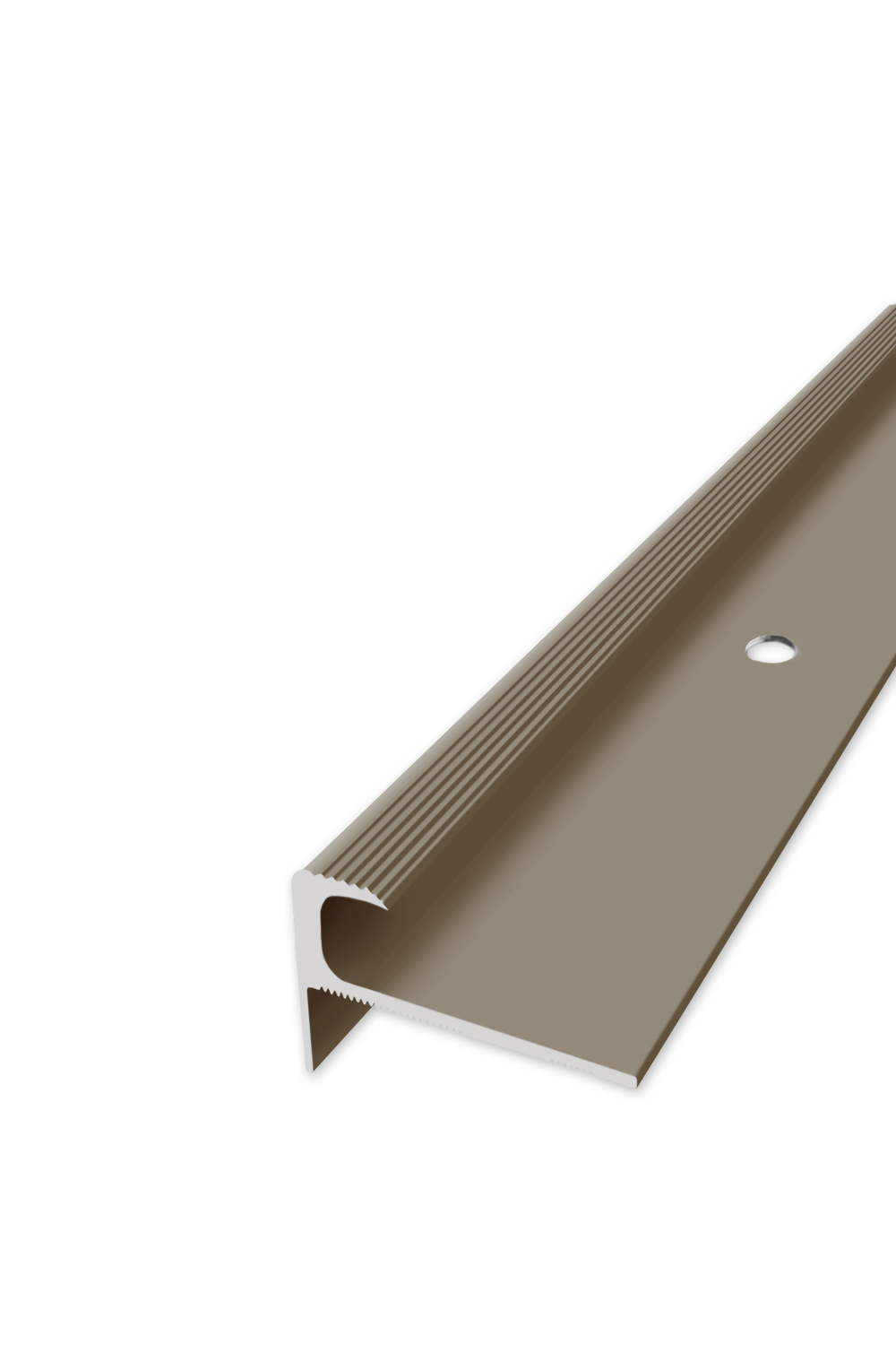 Levně Schodový profil vrtaný - Šampaň Matný 30x17 mm 2,5 m
