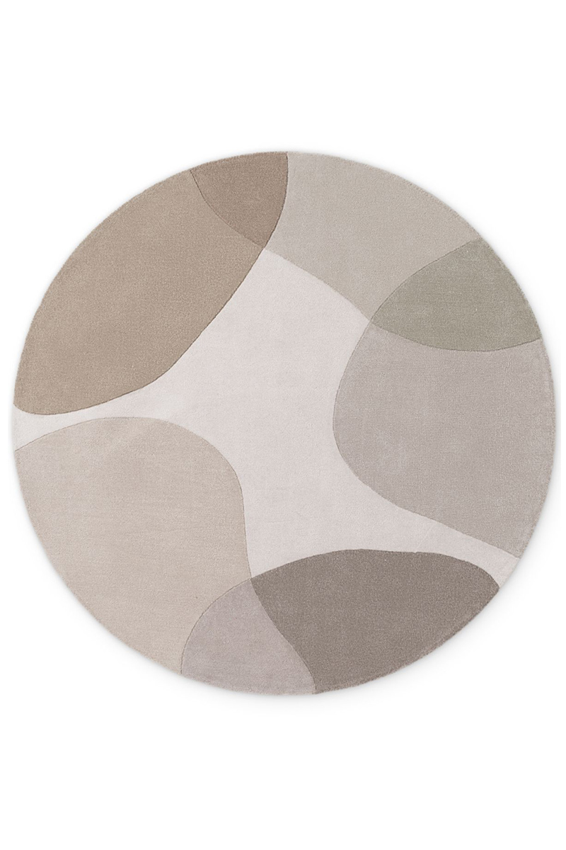 Levně Kruhový kusový koberec Ted Baker Hackney 106355 Grey Beige Ø 160 cm