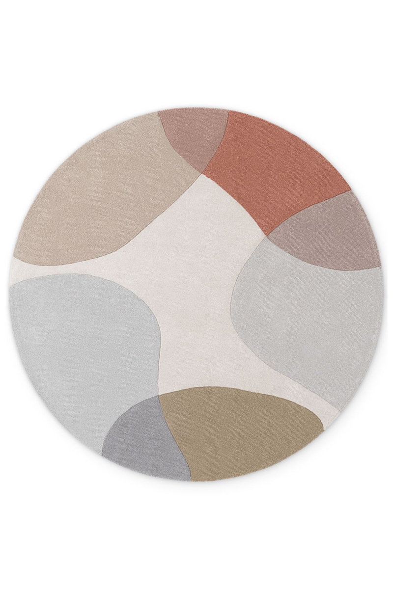 Kruhový kusový koberec Ted Baker Hackney 106355 Grey Beige Ø 160 cm