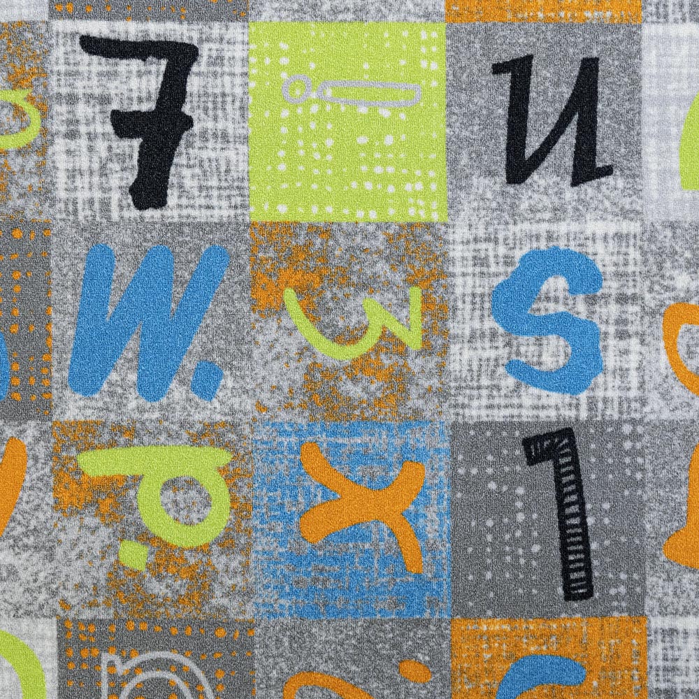 Dětský metrážový koberec Alphabet 150 - Zbytek 72x400 cm