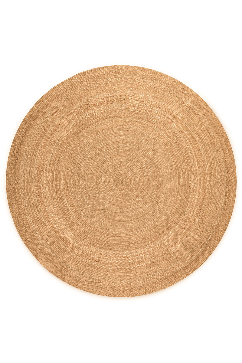 Levně Kruhový kusový koberec Hanse Home Jute Braided 106005 Gold Ø 100 cm
