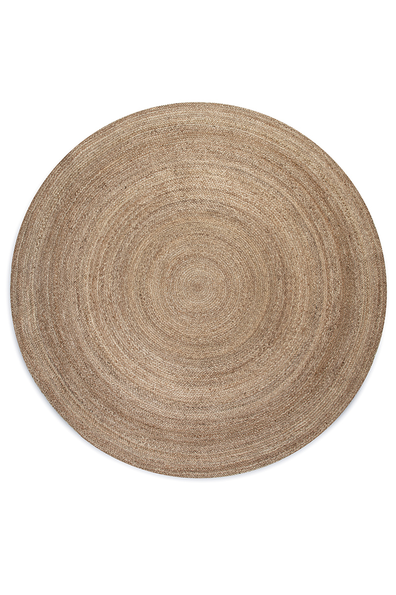 Levně Kruhový kusový koberec Hanse Home Jute Braided 106006 Grey Brown Ø 100 cm