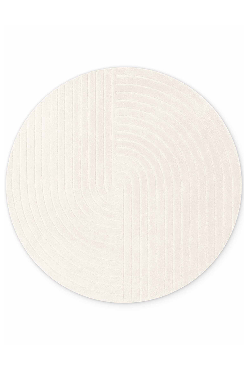 Levně Kruhový kusový koberec Vikosa Arcura 106269 Cream White Ø 120 cm
