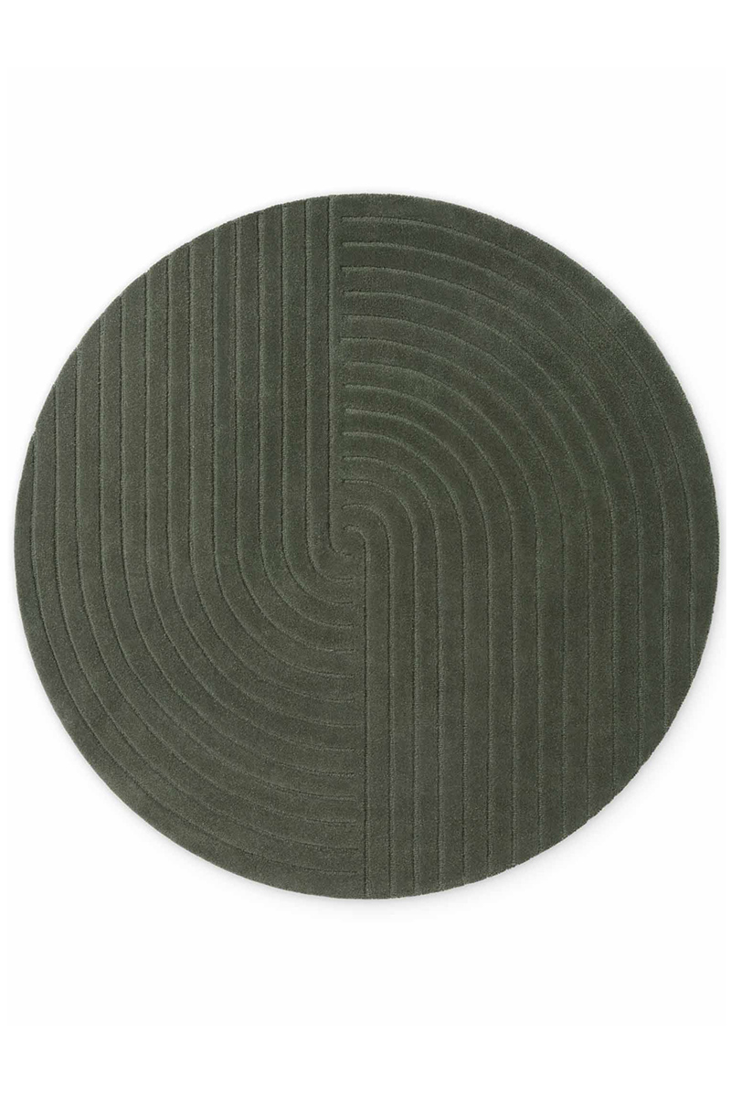 Levně Kruhový kusový koberec Vikosa Arcura 106271 Dark Green Ø 120 cm