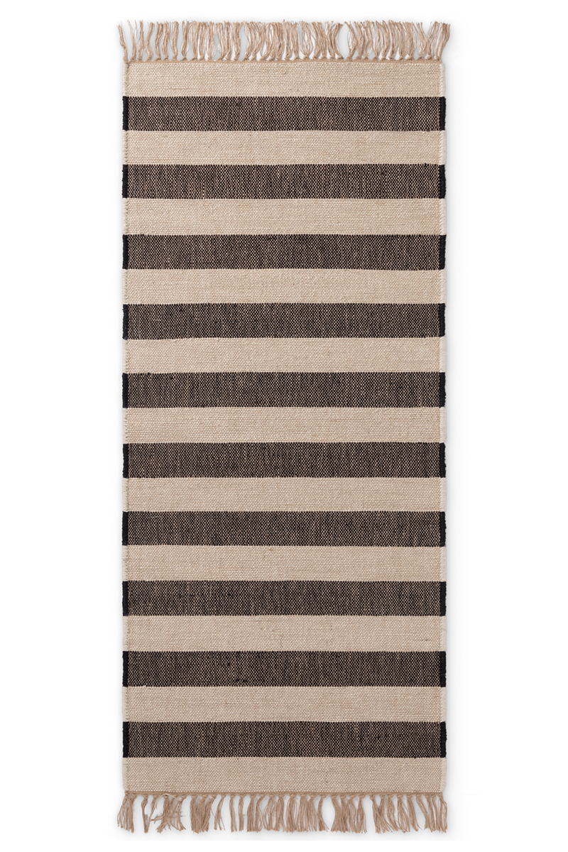 Levně Kusový běhoun Hanse Home Handloom 106334 Natural White Black 80x200 cm